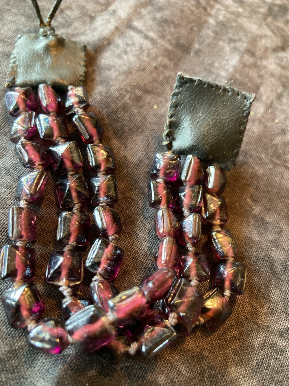 Boho Handmade Purple Beaded Bracelet